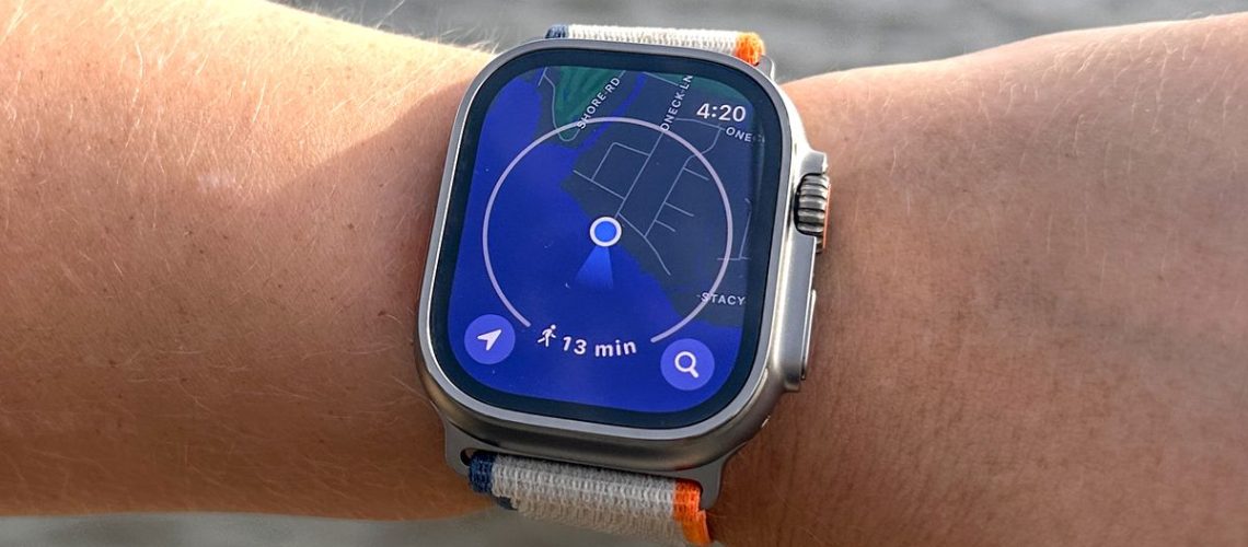 The Apple Watch Ultra 2 on a wrist.