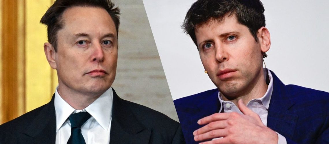 Elon Musk (left) and Sam Altman (right)