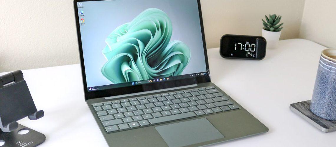 The Surface Laptop Go 3 on a desk