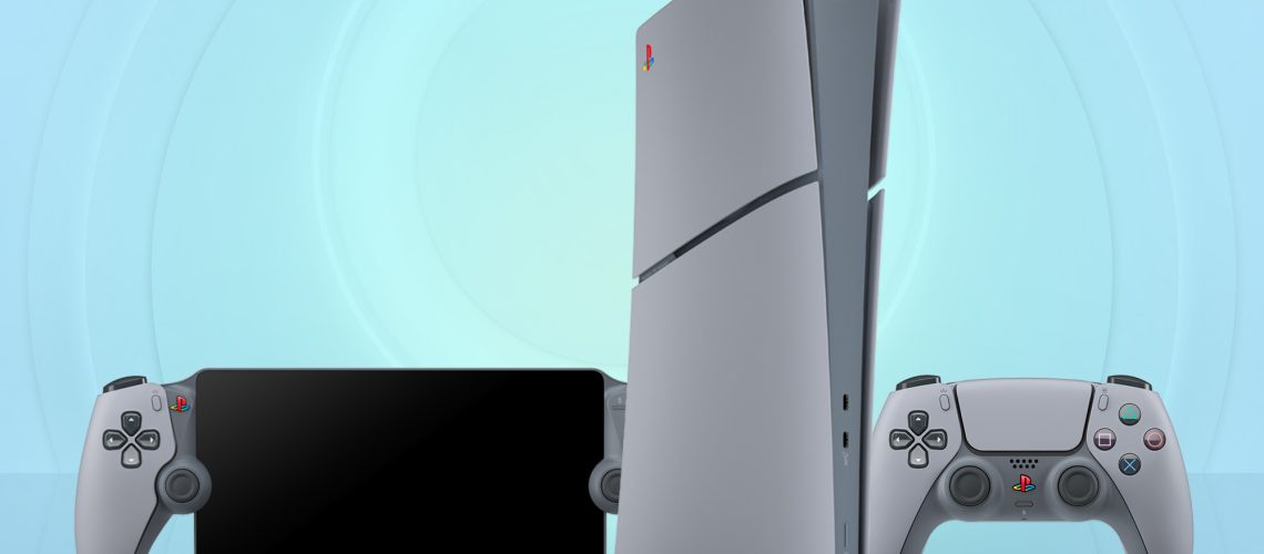 PlayStation 30th Anniversary Collection items on a blue background
