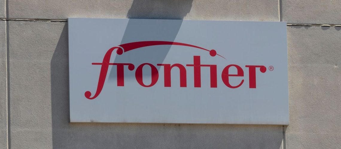 The Frontier logo on a building
