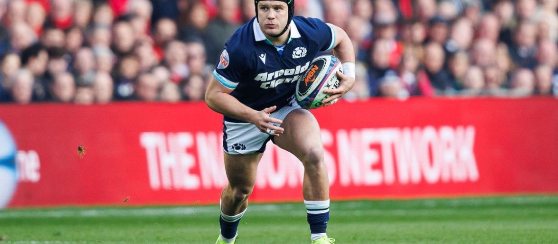 Scotland's Darcy Graham in action during a Guinness Six Nations.