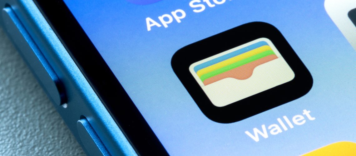 A close up image of the Apple Wallet app
