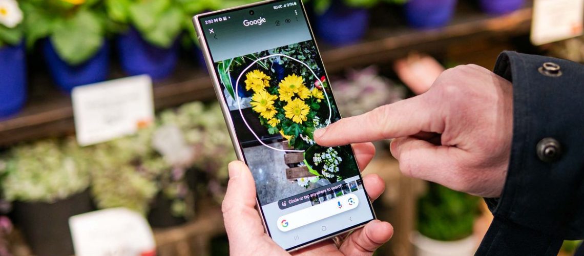 Samsung Galaxy S24 Ultra in hand.