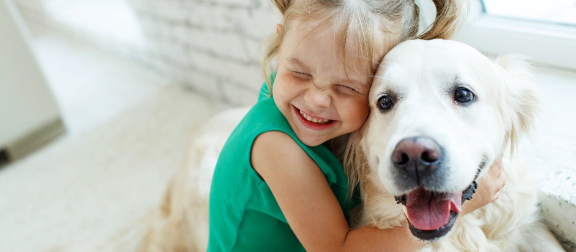 Girl with a Labrador